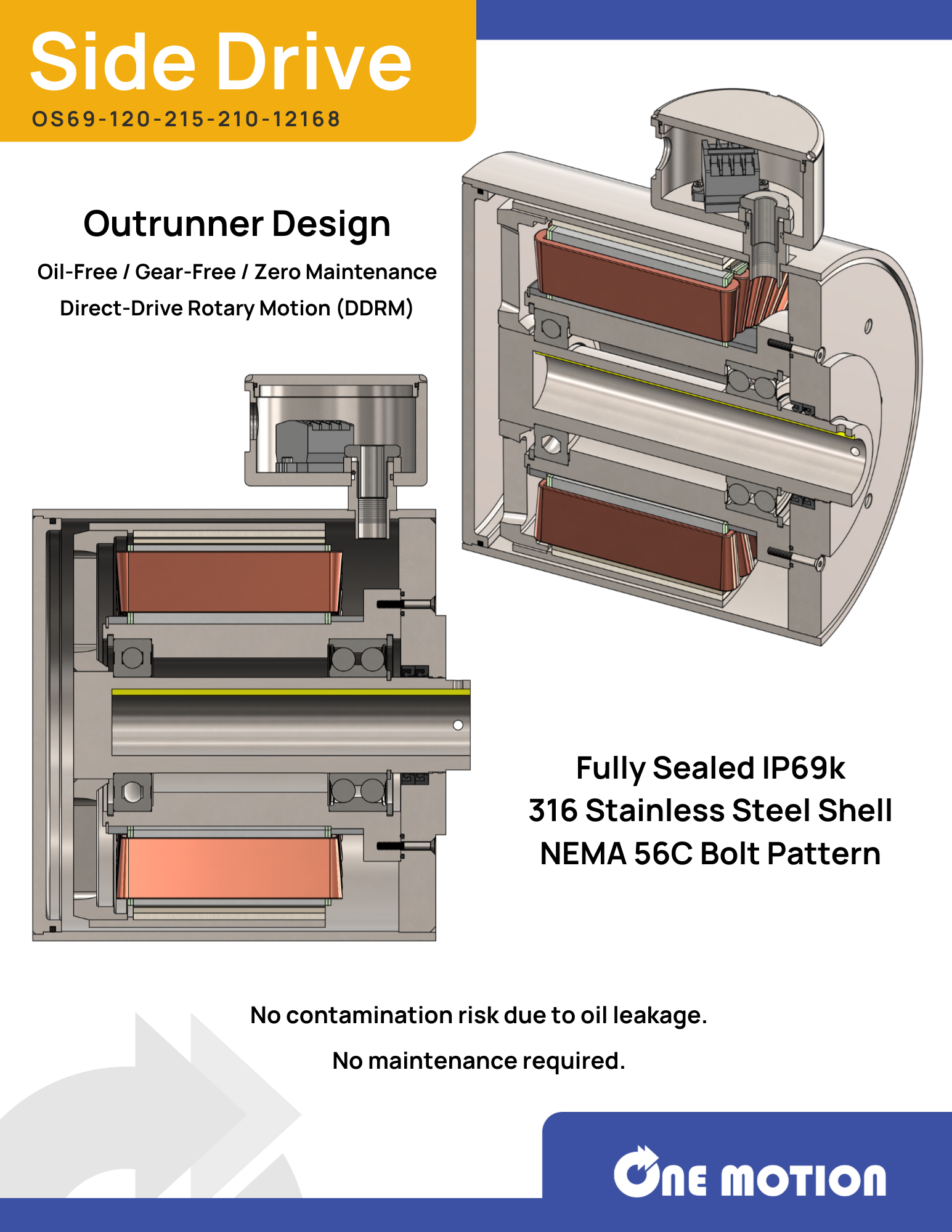 Side Drive Outrunner Design Cutaway
